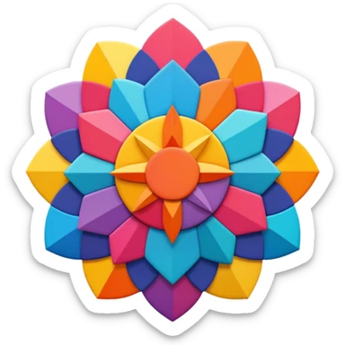 Light & Code Roundtable Bahai no people, just symbols sticker