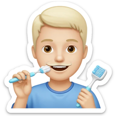 Brushing your teeth sticker