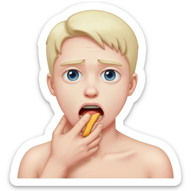 Dude choking himself out sticker