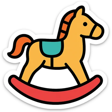 rocking horse sticker