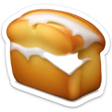 a slice of sweet bread with sugar on top sticker