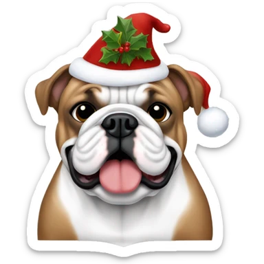 English bulldog Christmas  sticker
