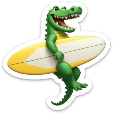 Make a crocodile surf sticker