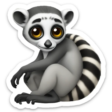 a lemur  sticker