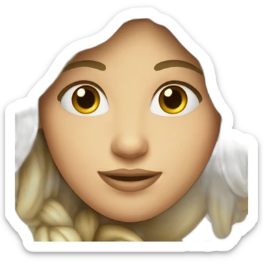 Light skis girl sticker