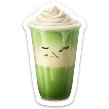 Ice latte matcha sticker