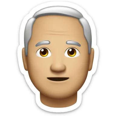 Asian business man age 55. Short. fat face. sticker