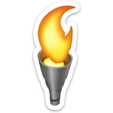 Torch with letter sticker