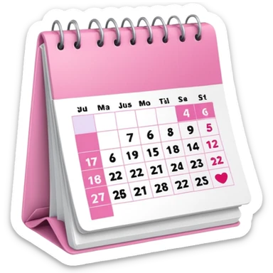 pink  calendar sticker