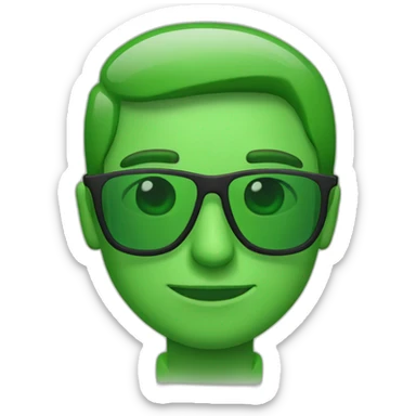 hombre rubio con lentes de sol verdes sticker