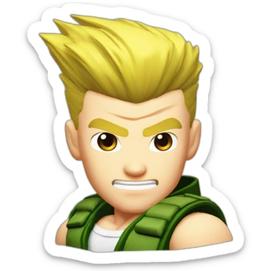 Guile in Street fighter 6 sticker