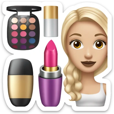 Makeup kit And a white girl sticker
