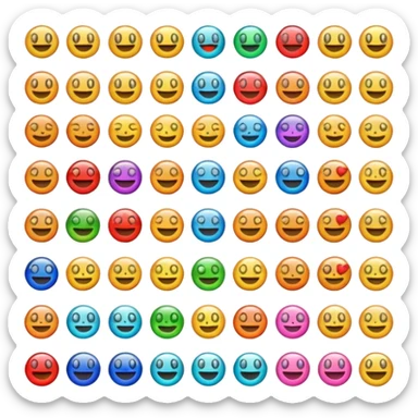 A multi emoji 1emoji maked of 25 sticker