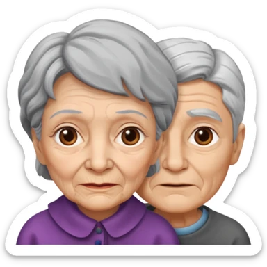 lo mismo que estas haciendo solo coloca alado de la abuela un hombre joven  sticker
