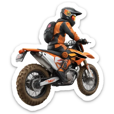 Naruto on dirt bike ktm sticker