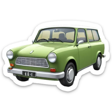 Trabant 601 Kombi Papyrusweiss sticker