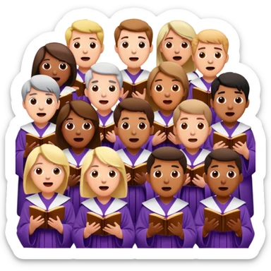 big adult choir singing sticker