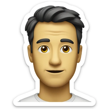 A Yellow block with 2 black vertical lines  sticker