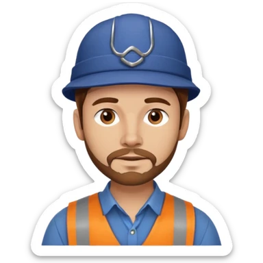 SCOTTISH MAN WITH STUBBLE PRODUCER AT WORK sticker