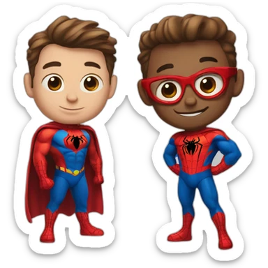 Super man et spider man sticker