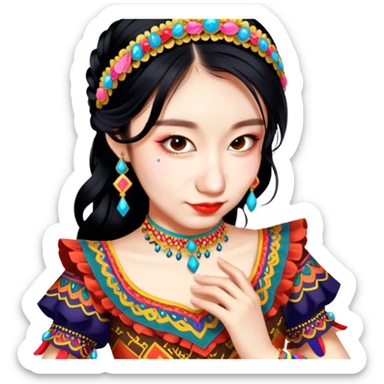 Folkloric Dancer sticker