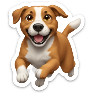 Stafford dog jumping  sticker