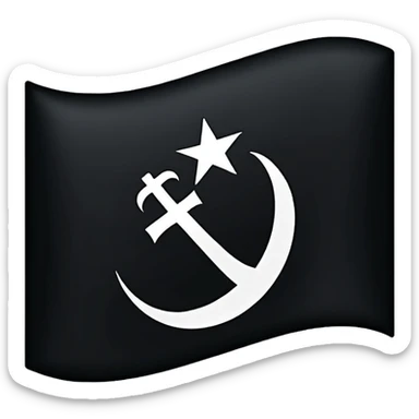 Black flag shahada in middle sticker