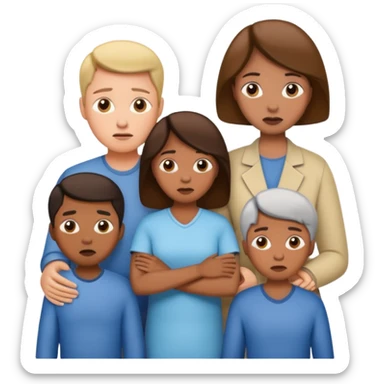 Family fear take precaution sticker