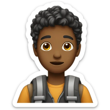 Boy WHO can't go to school sticker