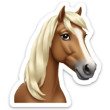 horse looking glam sticker