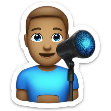 speaker with blue LED light sticker