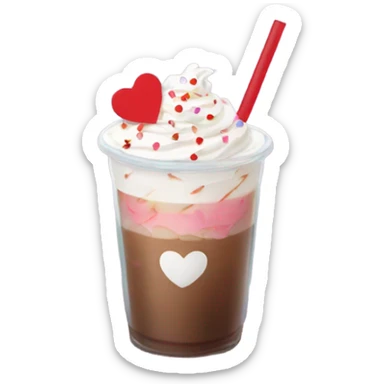 Valentine's themed iced americano sticker
