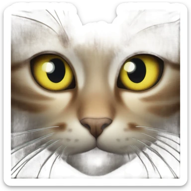 Cat eyes in darkness sticker