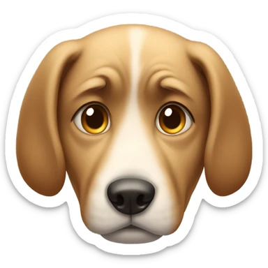 a dog crying sticker