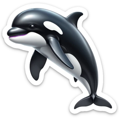dystopian cybernetic android orca sticker