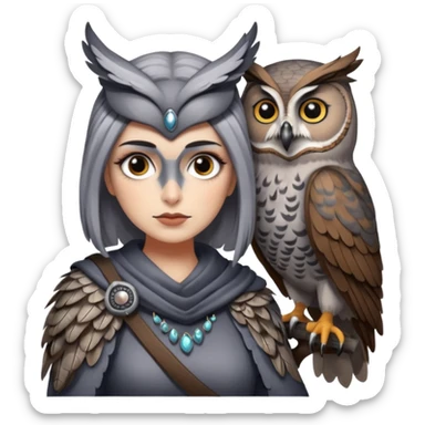 Chat x hiboux  sticker