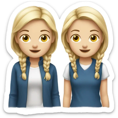 twins in Copenhagen - caucasian race - females sticker