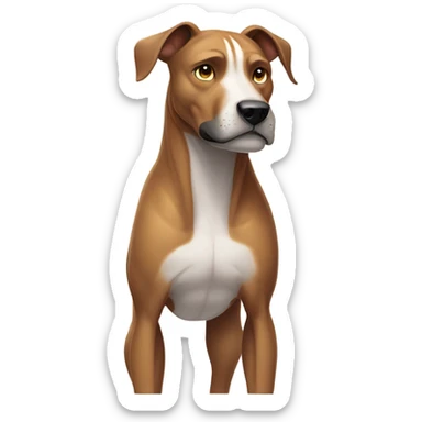 Pitbull greyhound mix sticker