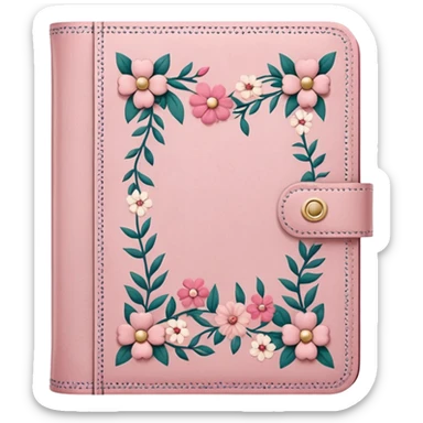 pink diary, coquette, loveshackfancy style  sticker