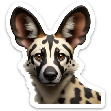 african wild dog sticker