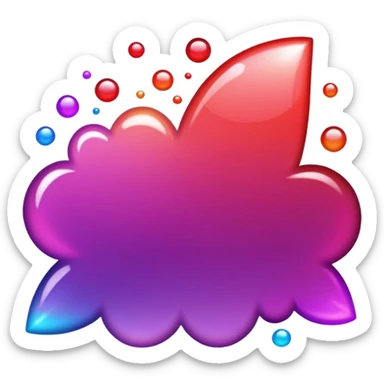 color gradient between red and purple glitter flash sticker