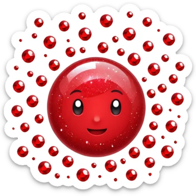 red glitter setor sticker