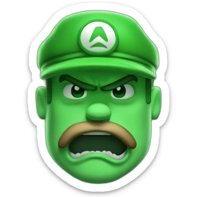 Luigi angry doomguy sticker