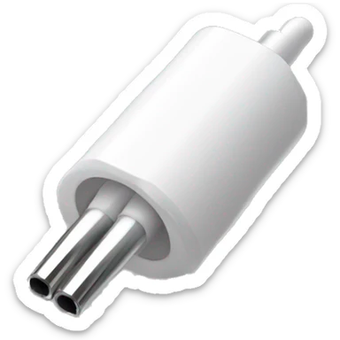 white stereo adapter mini jack to big jack for headphones  sticker