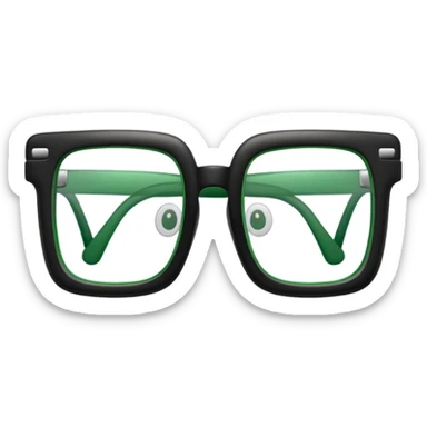 Green Square Spects. only spects. sticker