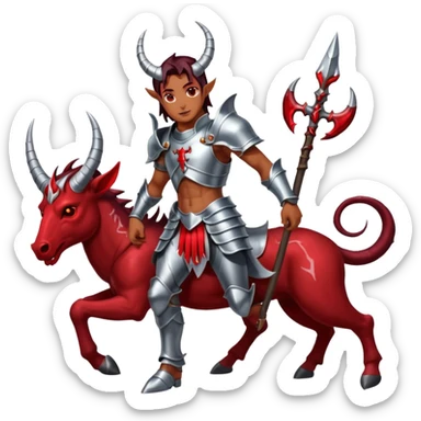 Arcangel san miguel pisando un demonio sticker