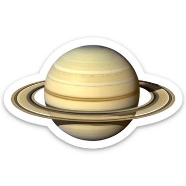 planet Saturn with rings sticker
