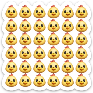chicken 3d imoji count 100 transparent sticker