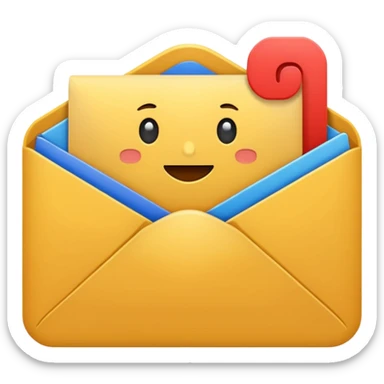 email inbox, very simple, minimal sticker