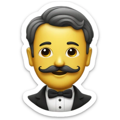 budha with moustache style Chaplin sticker